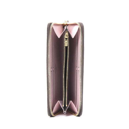 Louis Vuitton Damier Ebene Clemence Wallet Rose Ballerine 4 of 10