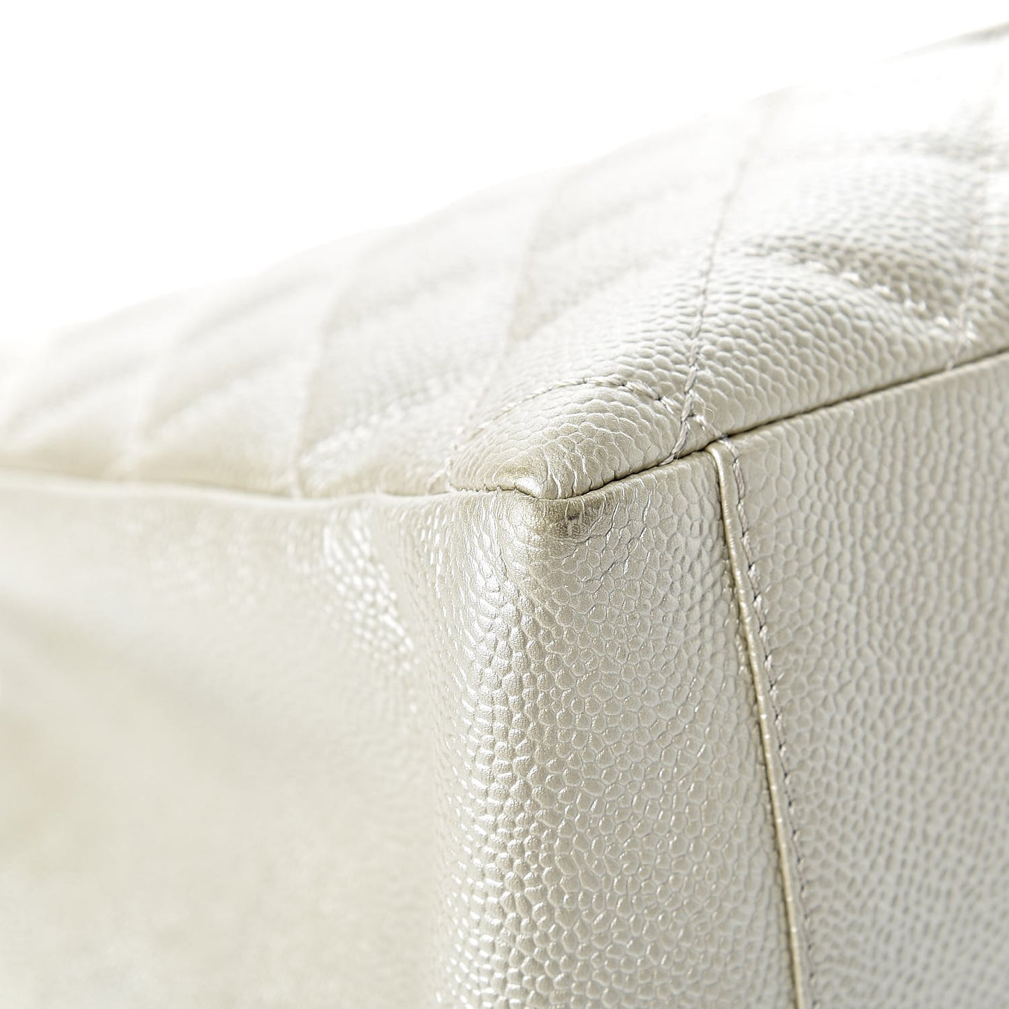 Metallic Caviar Grand Shopping Tote GST Light Gold