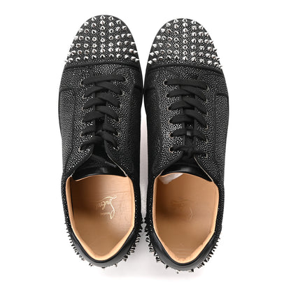 Christian Louboutin Calfskin Mens Louis Junior Spikes Orlato Flat Sneakers 45.5 Black Version Multi 2 of 10