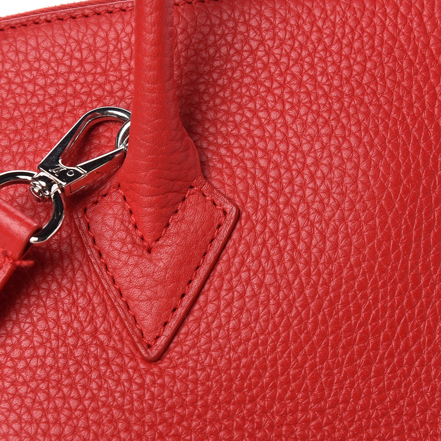 Louis Vuitton Cuir Taurillon Soft Lockit MM Rubis 12 of 13