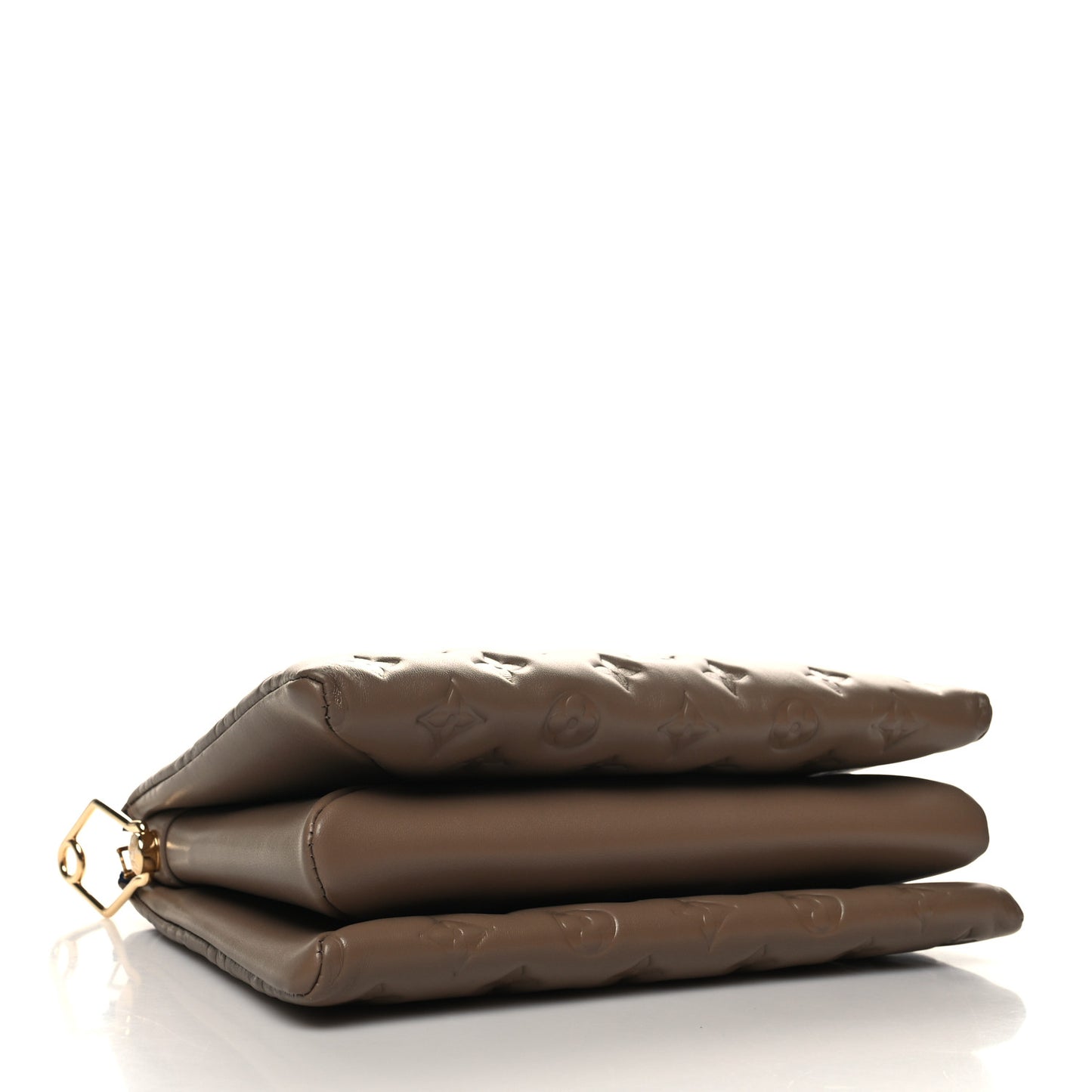 Lambskin Embossed Monogram Coussin PM Taupe