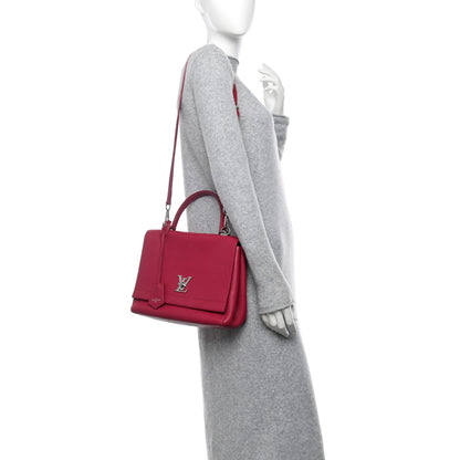 Louis Vuitton Soft Calfskin Lockme II Top Handle Dahlia 2 of 13