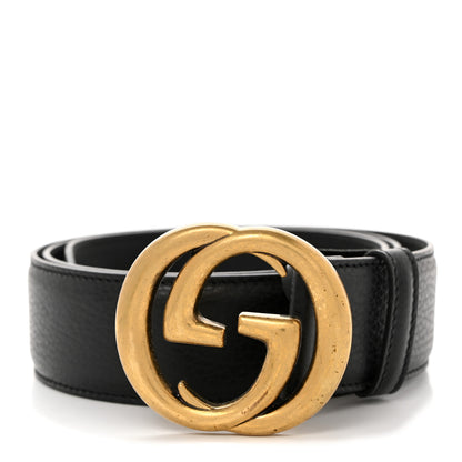 Gucci Dollar Calfskin Interlocking G Belt 95 38 Black 1 of 5