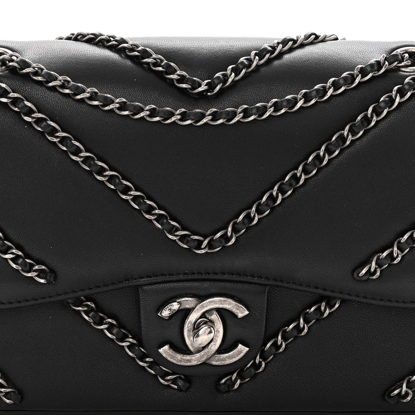 Lambskin Small CC Chain Flap Black