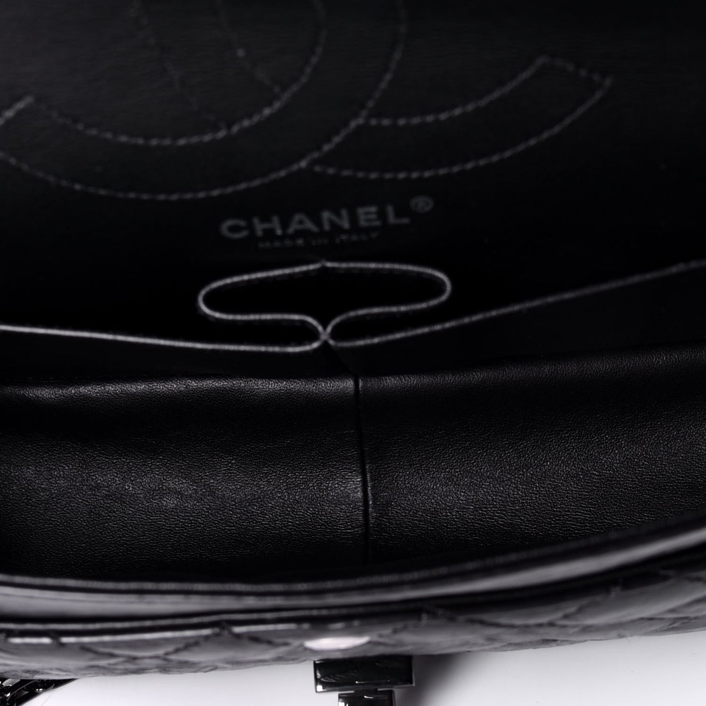 Aged Calfskin Quilted 2.55 Reissue 226 Flap So Black
