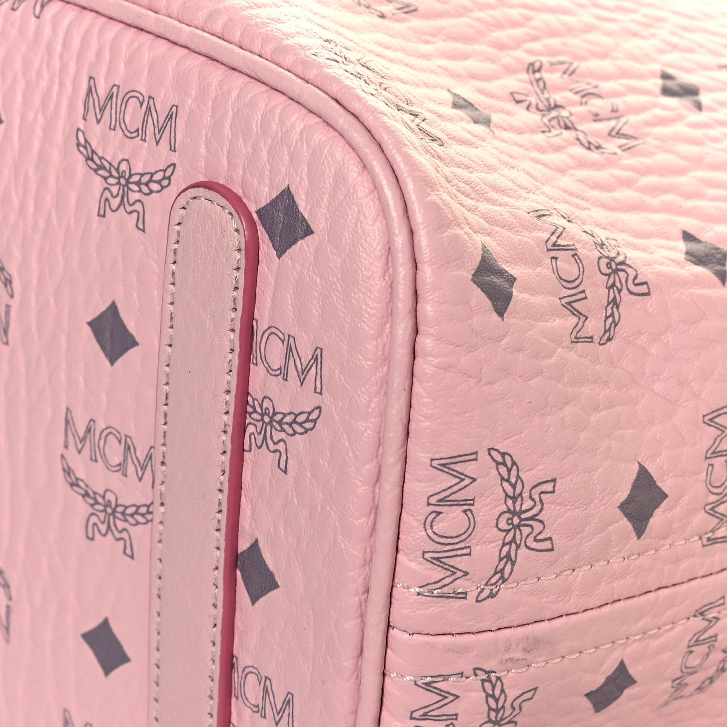 MCM Visetos Medium Liz Reversible Shopper Tote Powder Pink 9 of 21
