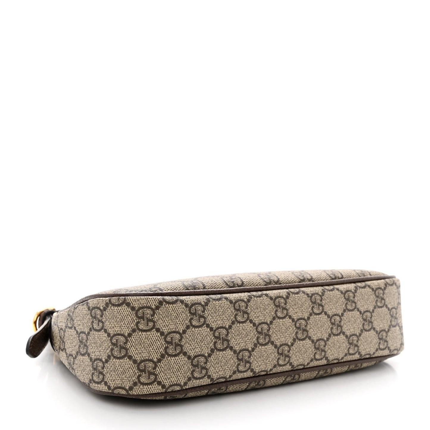 GG Supreme Monogram Textured Dollar Calfskin Small Ophidia Hobo Beige Ebony New Acero