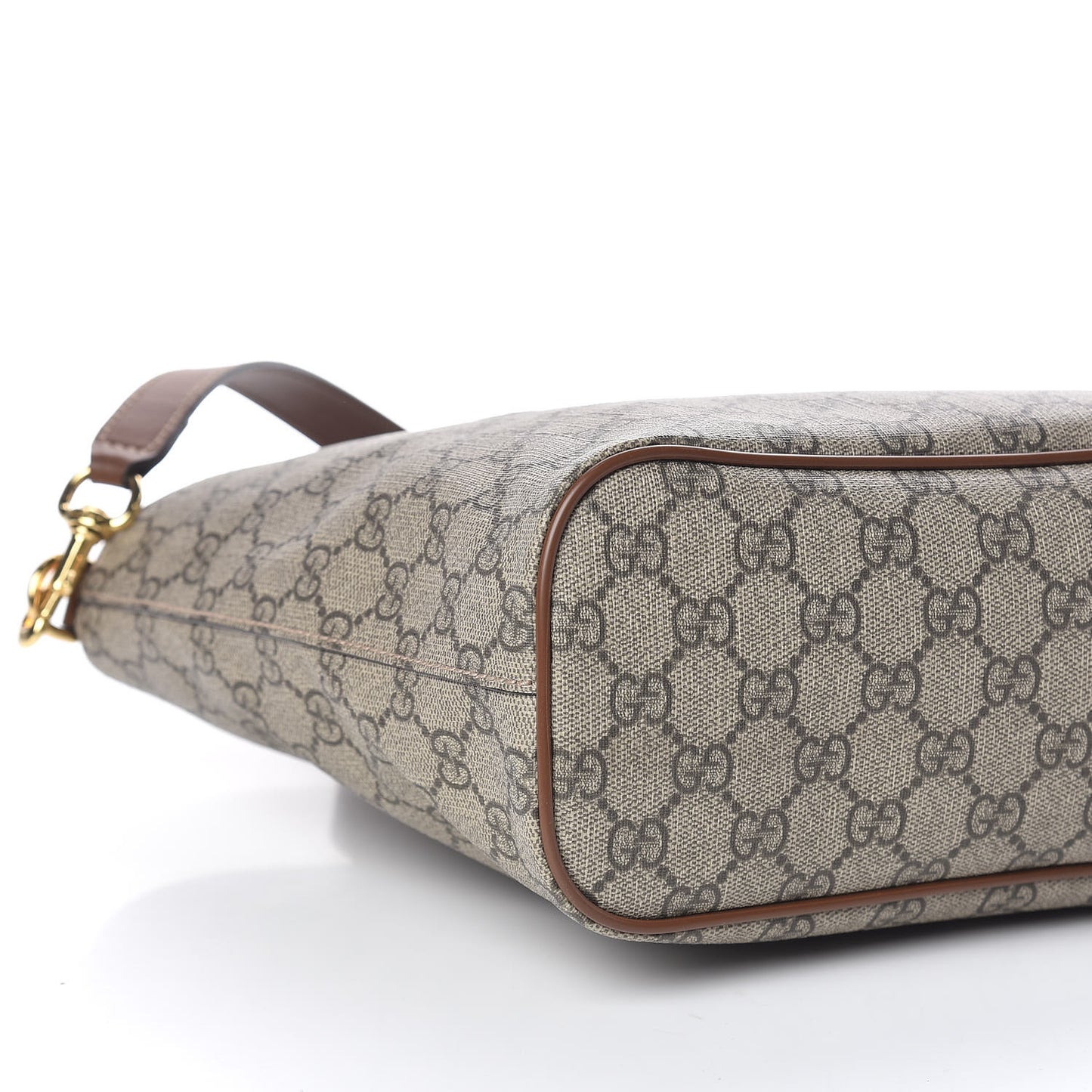 Soft GG Supreme Monogram Small Crossbody Tote Beige Cuir