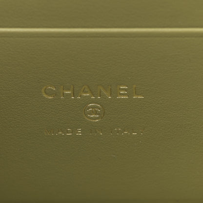 Chanel Caviar Quilted Top Handle Slim Vanity With Chain Khaki 6 of 11