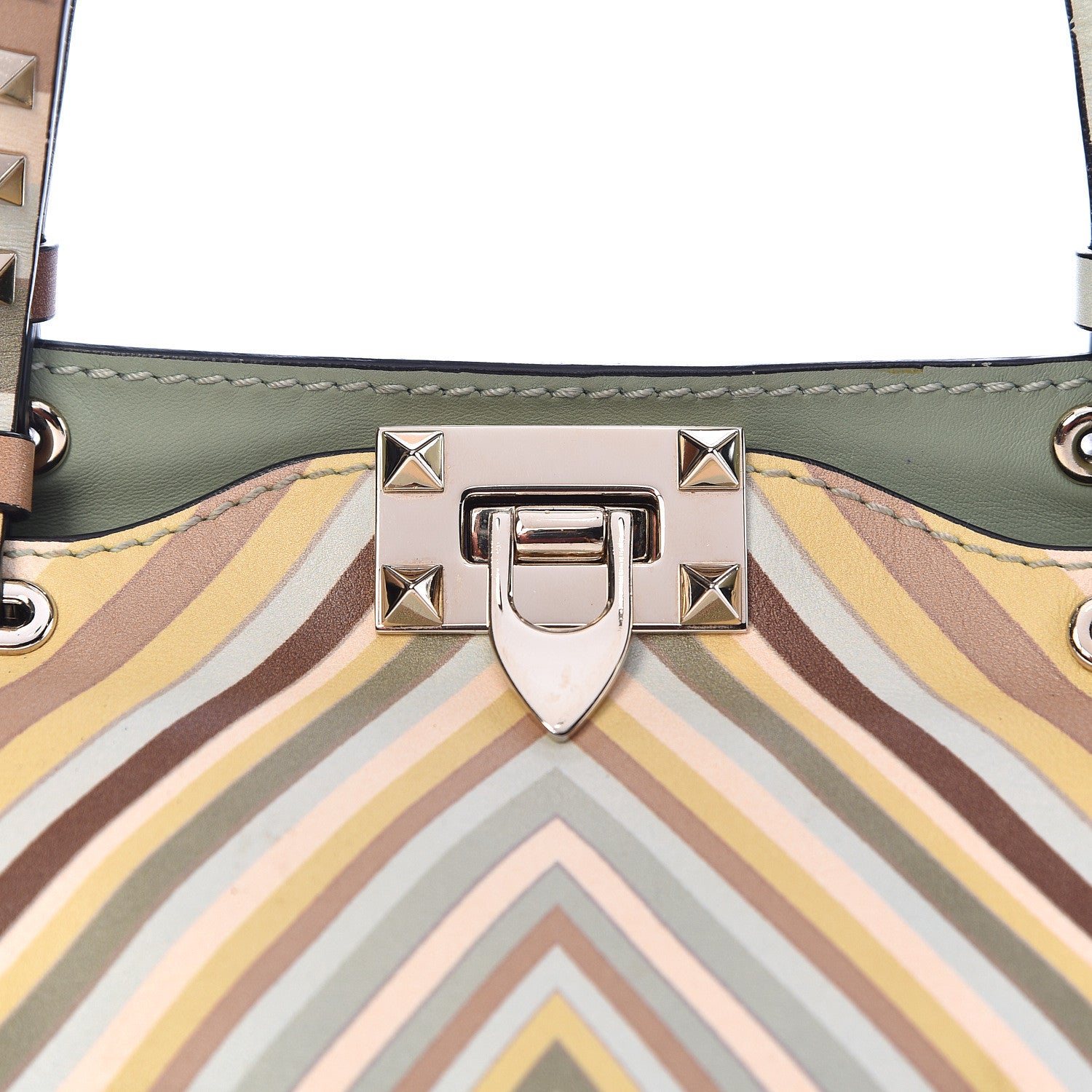 Valentino Garavani Vitello Native Couture 1975 Small Rockstud Tote Multicolor 15 of 15