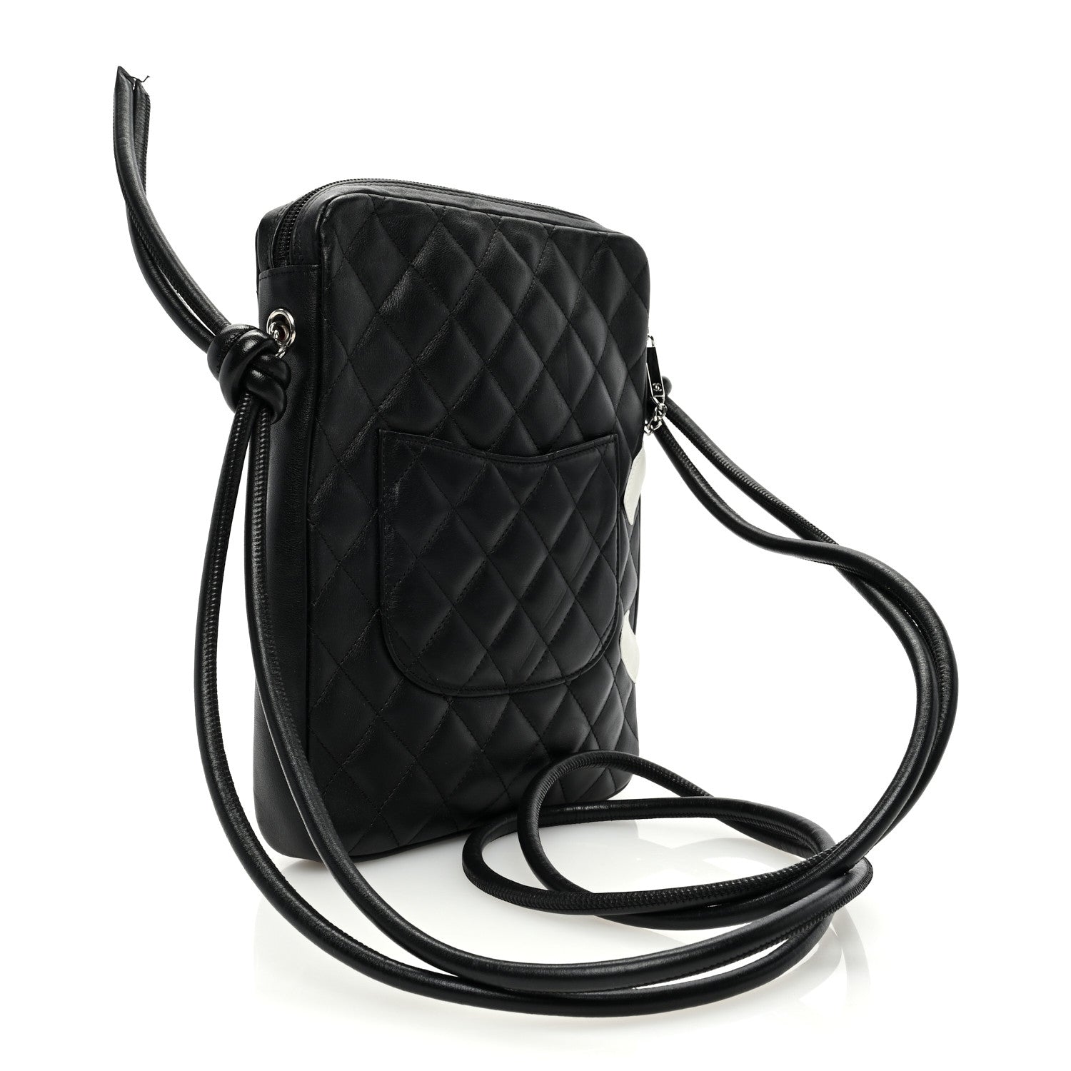 Chanel Calfskin Quilted Medium Cambon Messenger Black White 3 of 10