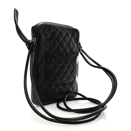 Chanel Calfskin Quilted Medium Cambon Messenger Black White 3 of 10