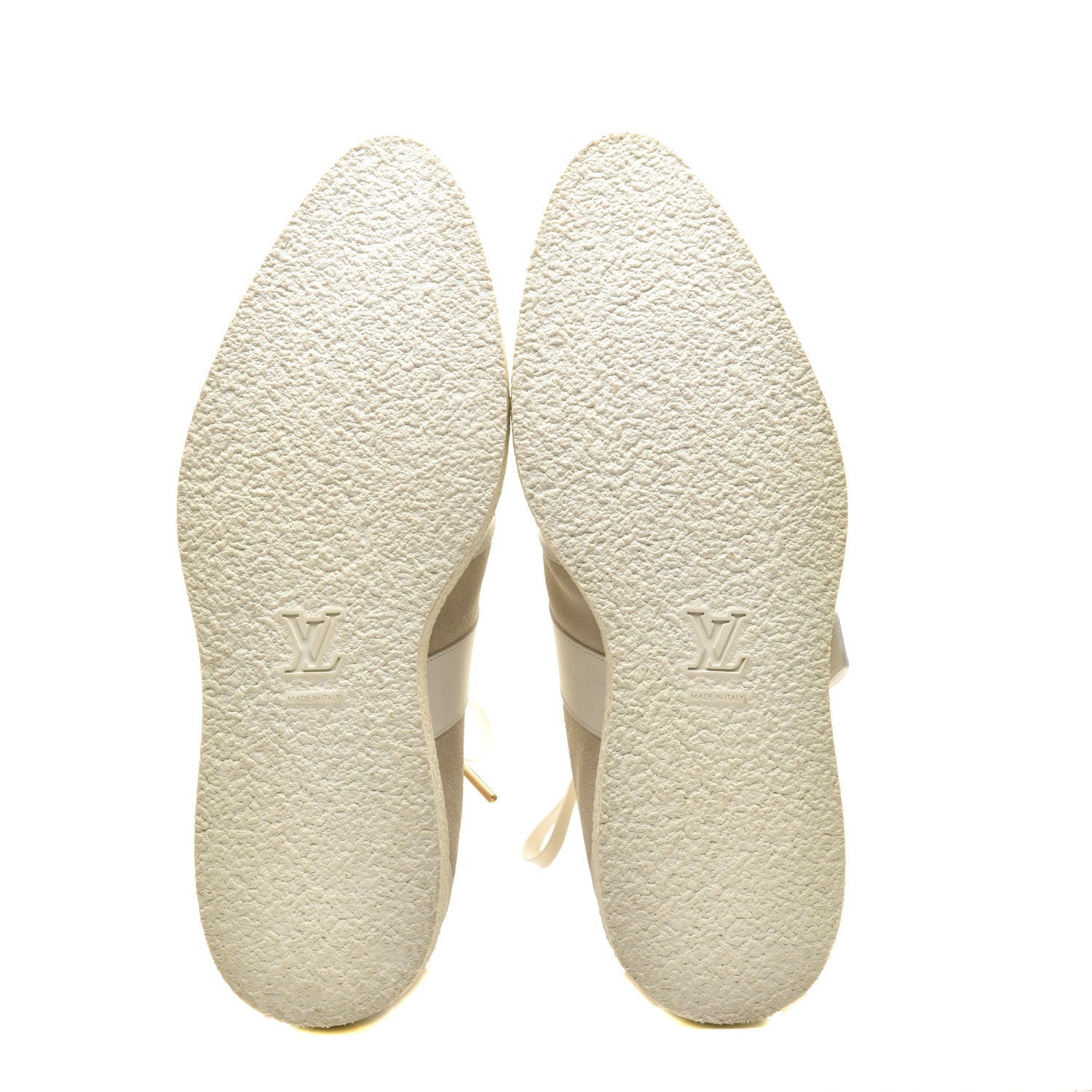 Louis Vuitton Calfskin Suede Mens Creeper Ankle Boots 10 White 6 of 10