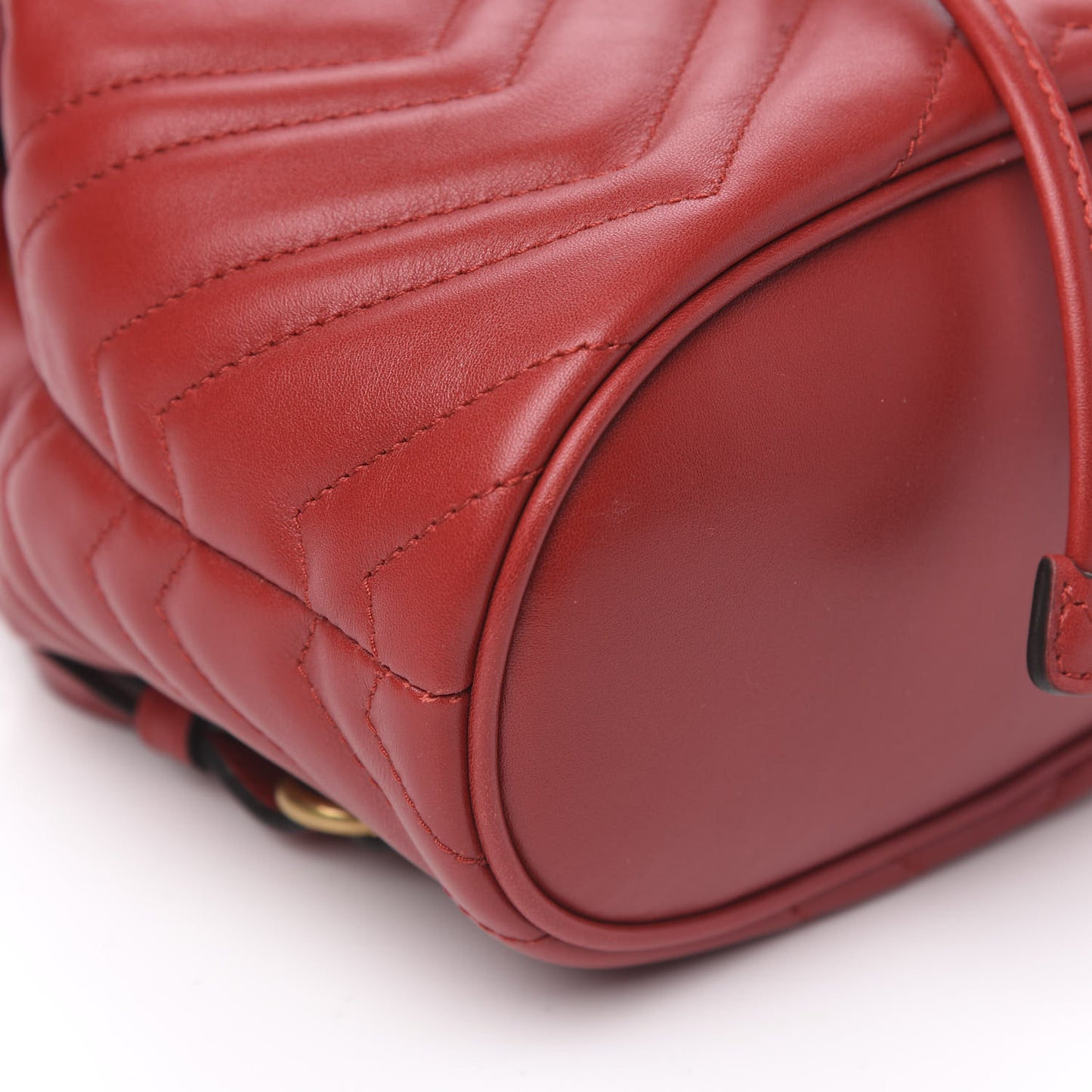 Calfskin Matelasse GG Marmont Flap Backpack Hibiscus Red