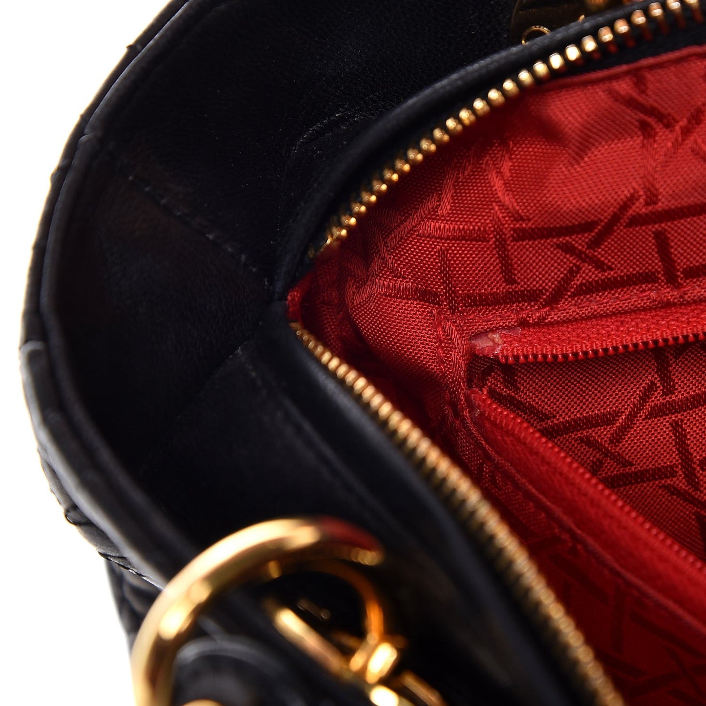 Lambskin Cannage Medium Lady Dior Black