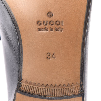 Gucci Calfskin Womens Jordaan Loafers 34 Black 9 of 11