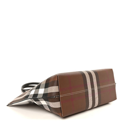 Burberry E-Canvas Check Medium Soft TB Tote Dark Birch Brown Dark Birch Brown 4 of 11