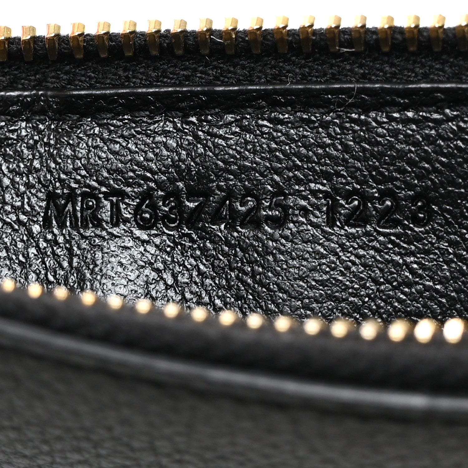 Saint Laurent Grained Calfskin Monogram 5 Fragments Zip Pouch Card Holder Black 6 of 8
