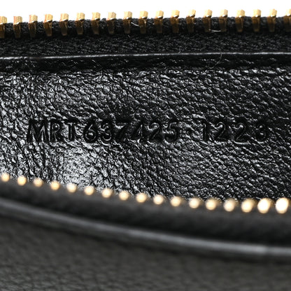 Saint Laurent Grained Calfskin Monogram 5 Fragments Zip Pouch Card Holder Black 6 of 8