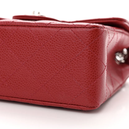 Chanel Caviar Quilted Mini Square Flap Red 10 of 12