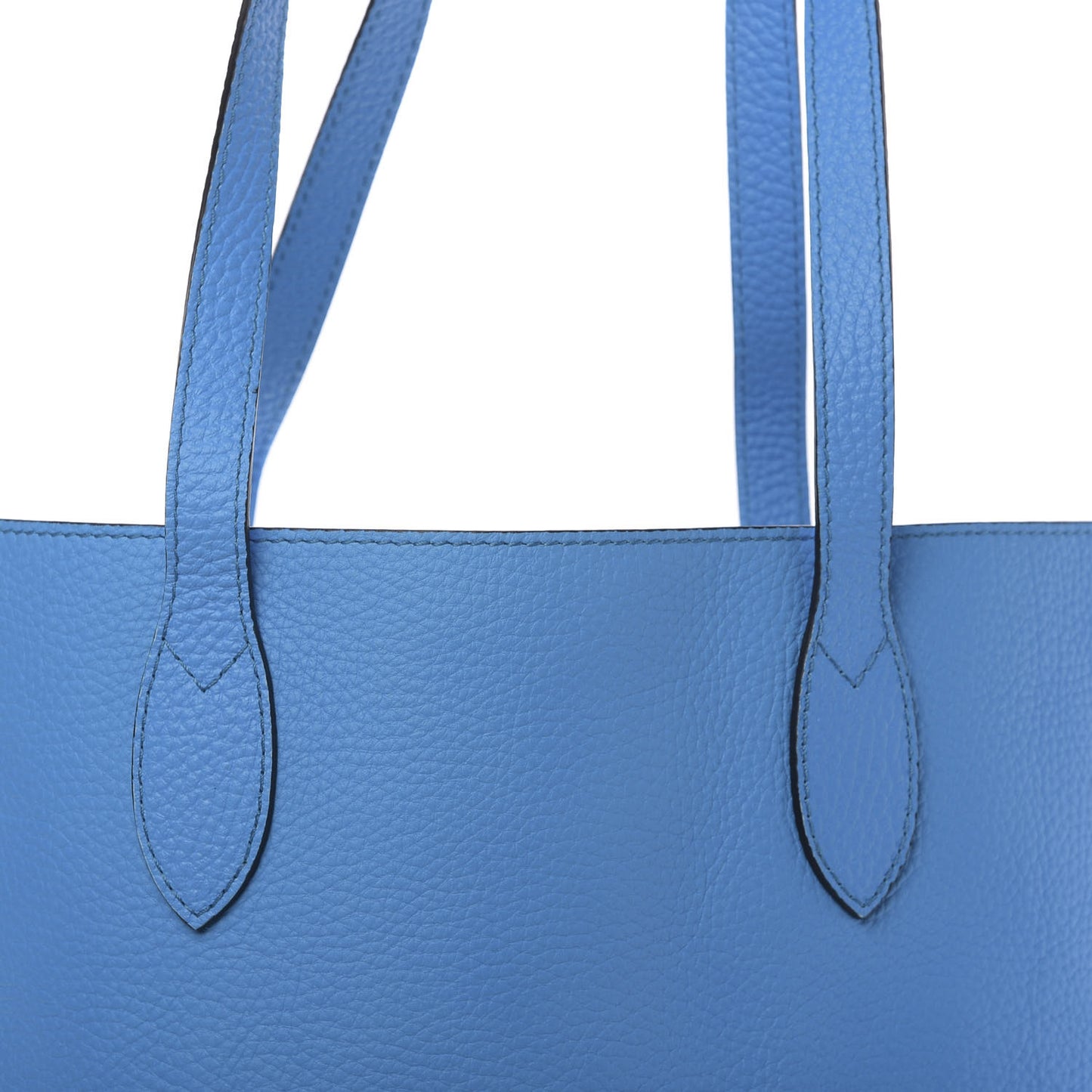 Grainy Calfskin Remington Tote Neon Blue