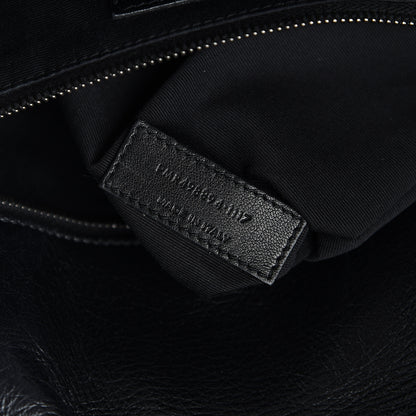 Saint Laurent Crinkled Calfskin Matelasse Monogram Medium Niki Chain Satchel Black 6 of 10