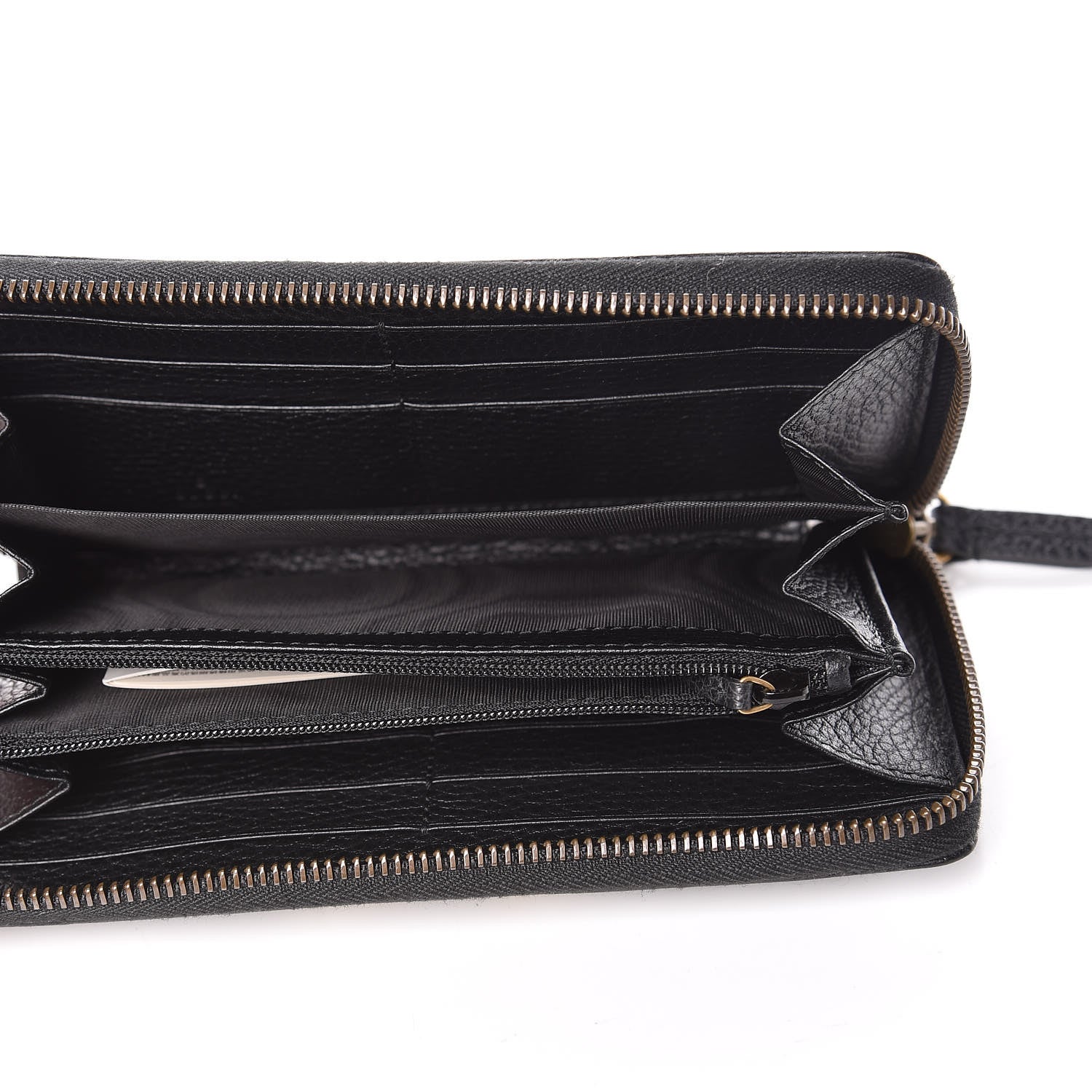 Gucci Calfskin Butterfly Zip Around Wallet Black 5 of 9