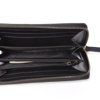 Gucci Calfskin Butterfly Zip Around Wallet Black 5 of 9