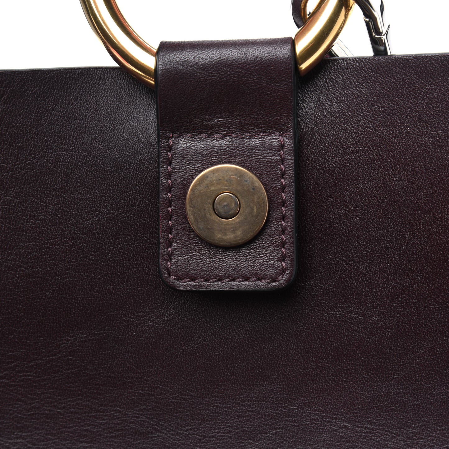 Suede Calfskin Studded Small Faye Shoulder Bag Dark Purple