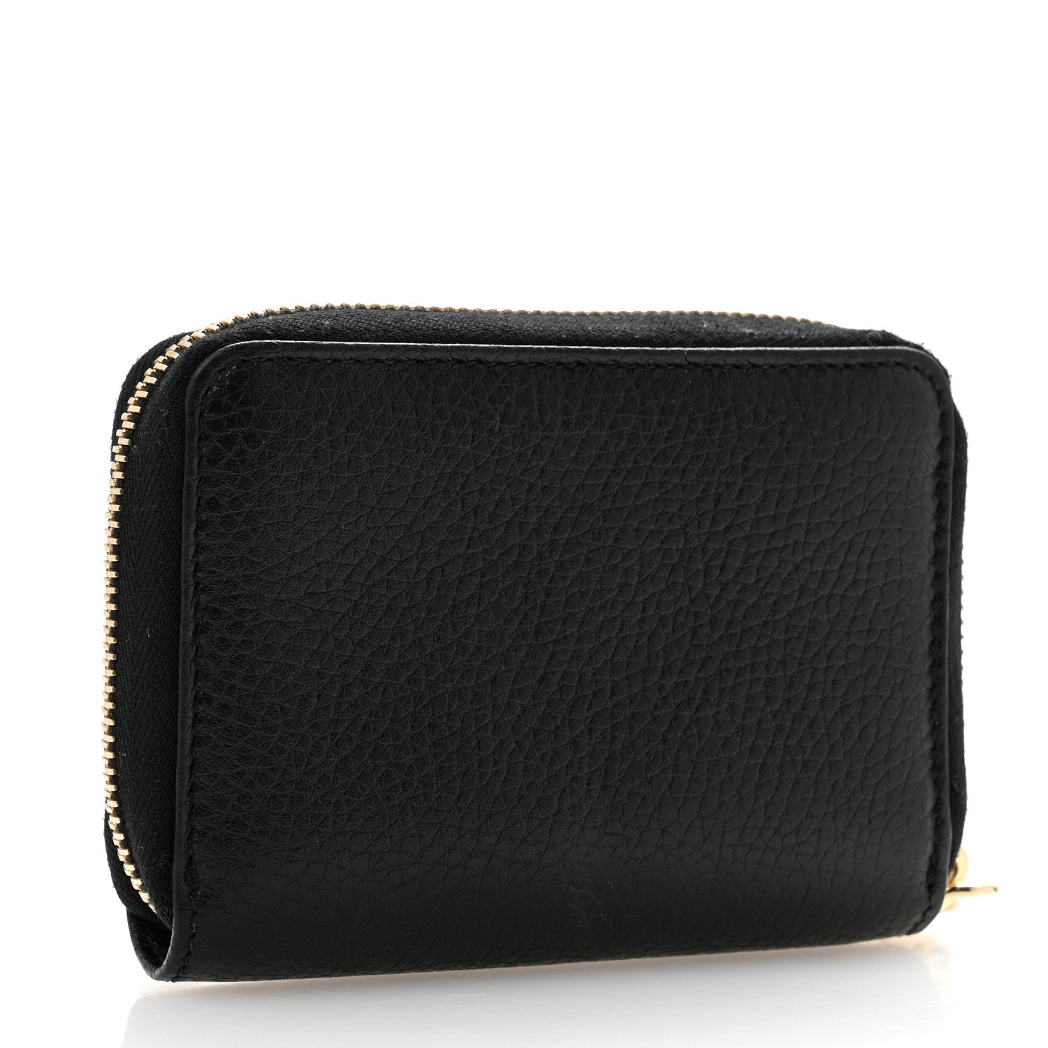 Gucci Pebbled Calfskin Small Soho Zip Around Wallet Black 3 of 11