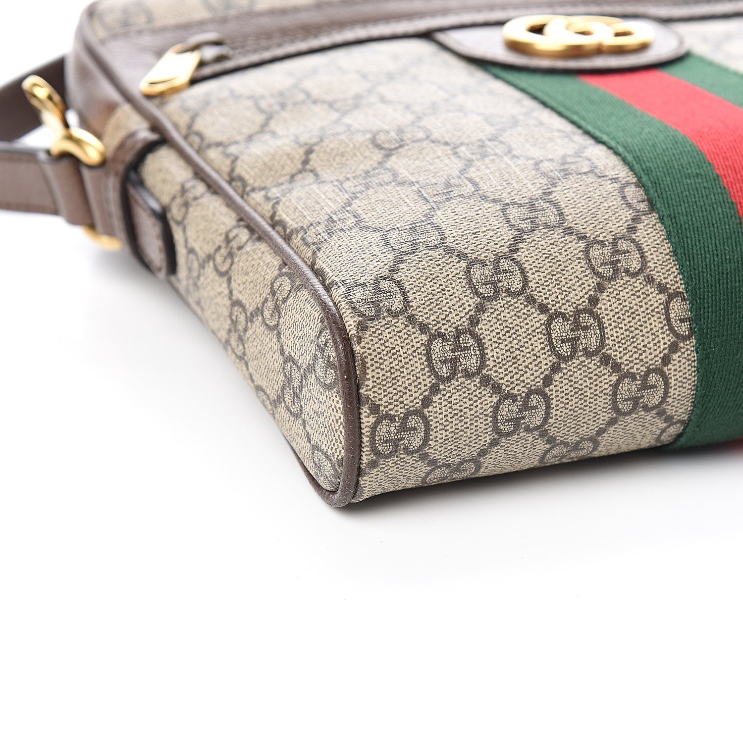 Gucci GG Supreme Monogram Web Small Ophidia Messenger Bag Brown 7 of 9