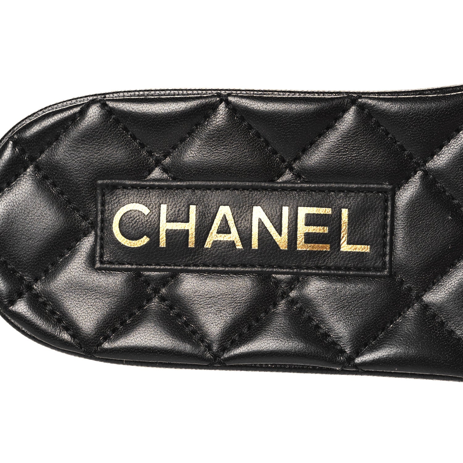 Chanel Shiny Goatskin Quilted CC Mules Sandals 40 Black 9 of 9