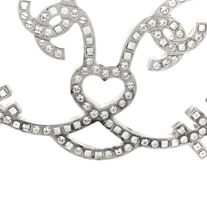 Chanel Strass Crystal Emoji Choupette Cat Brooch Silver 7 of 7