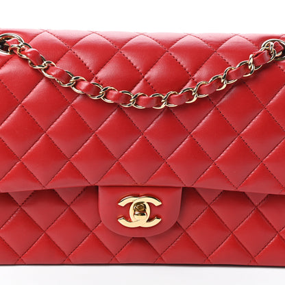 Chanel Lambskin Quilted Medium Double Flap Red 8 of 10