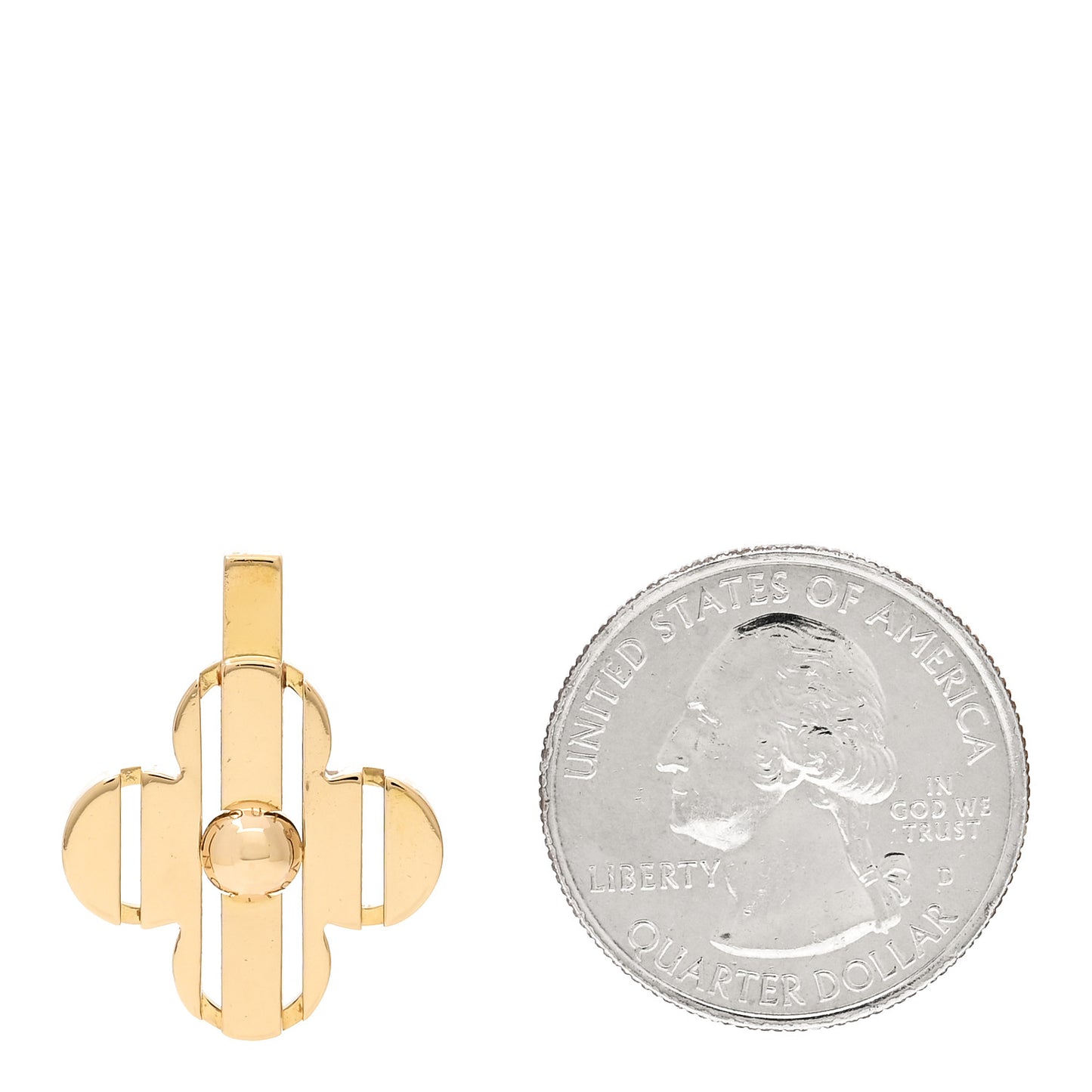 18K Yellow Gold Fleur Pendant