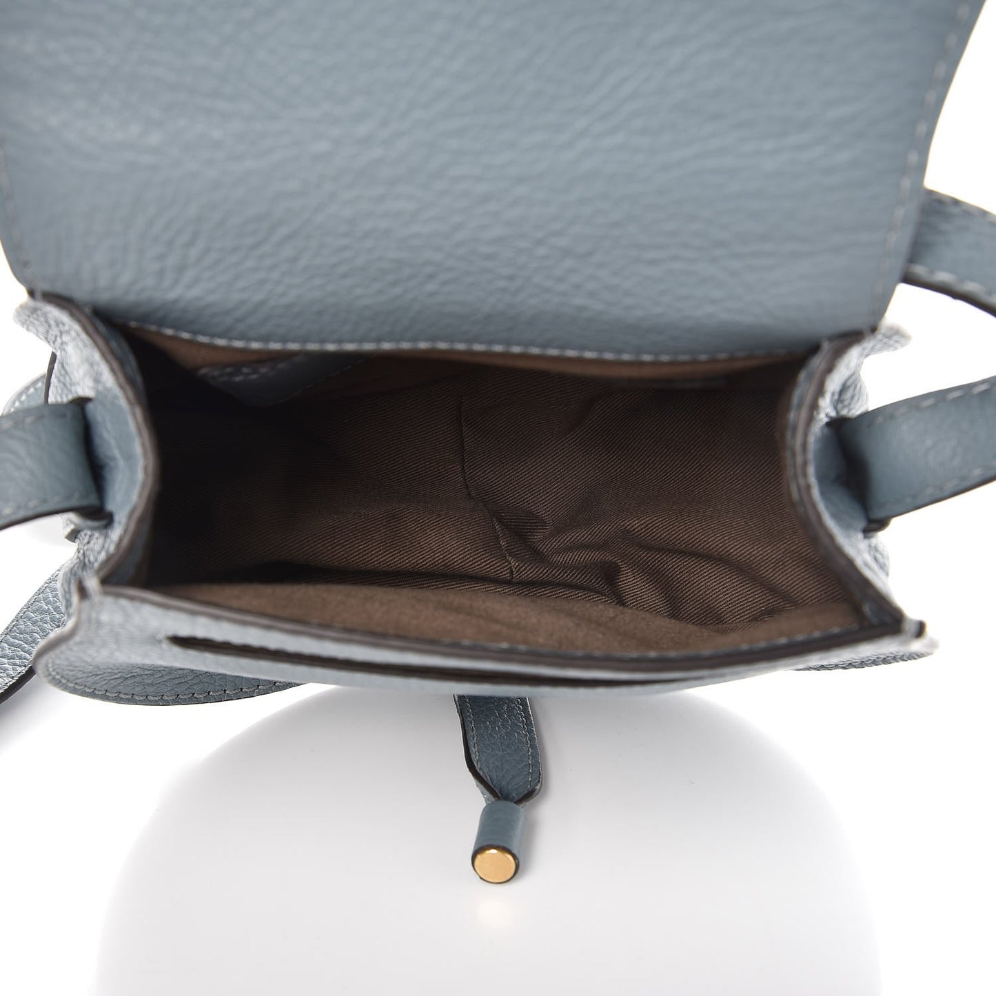 Calfskin Mini Marcie Round Crossbody Bag Cloudy Blue