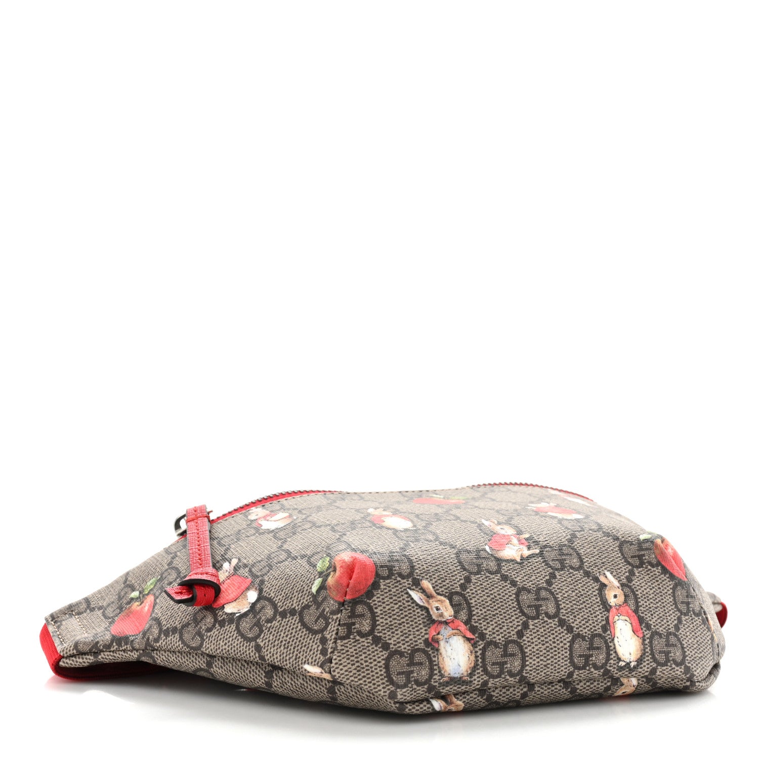 Gucci X PETER RABBIT GG Supreme Monogram Rabbit Print Childrens Belt Bag Beige Ebony Red 4 of 10