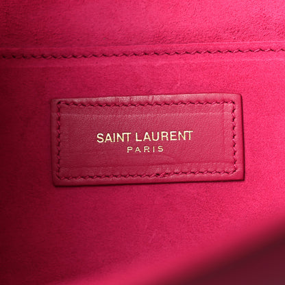 Saint Laurent Calfskin Classic Y Ligne Clutch Fuchsia 6 of 13