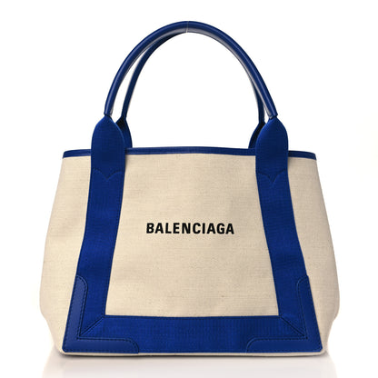 Balenciaga Canvas S Navy Cabas Natural Bleu Nuit 2 of 9