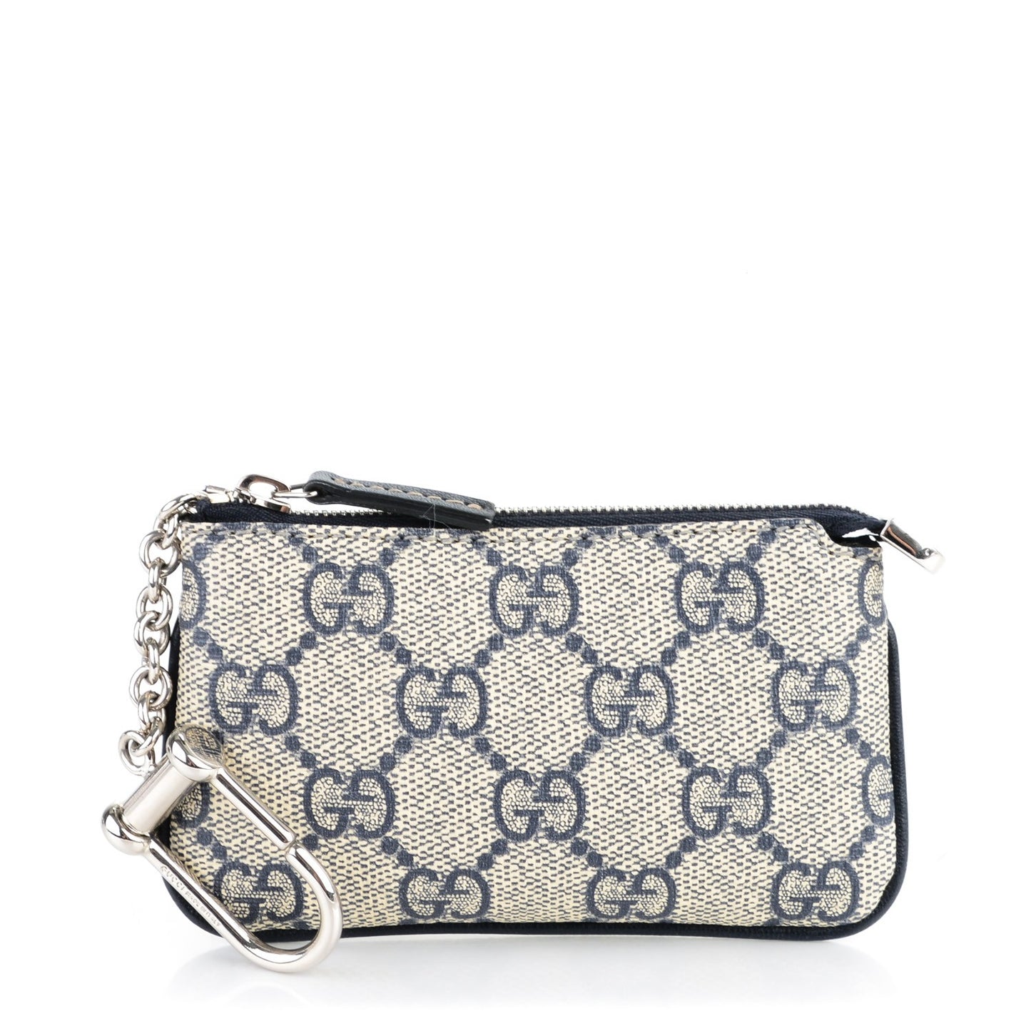 GG Supreme Monogram Key Case Beige Blue