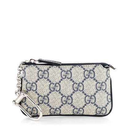 Gucci GG Supreme Monogram Key Case Beige Blue 1 of 7