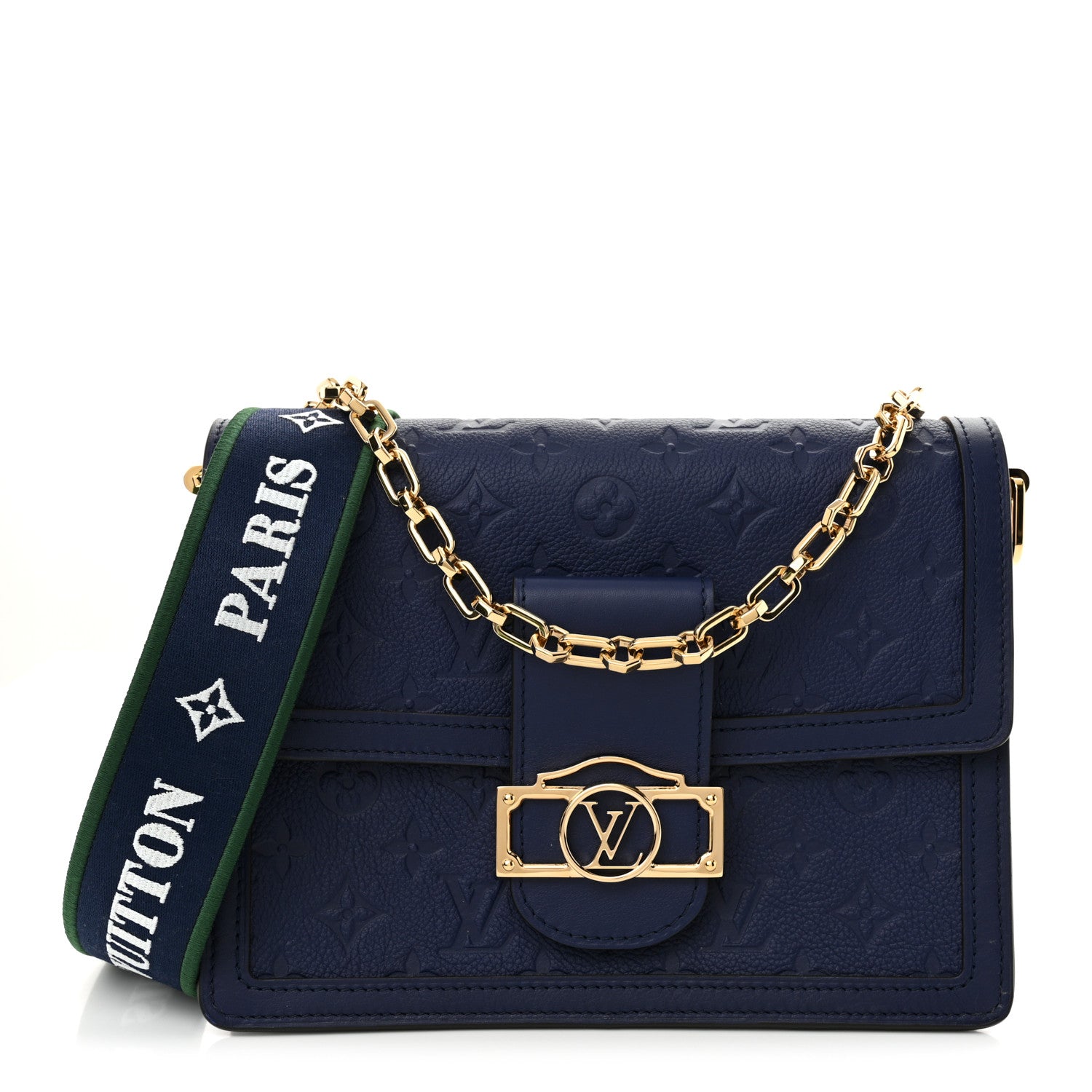Louis Vuitton Empreinte Monogram Dauphine MM Blue Myrtle 1 of 10