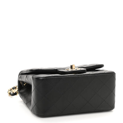 Chanel Lambskin Quilted Mini Square Flap Black 4 of 11