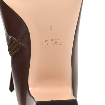 Gucci Nappa Horsebit Ankle Boots 40 New Chocolate 7 of 9