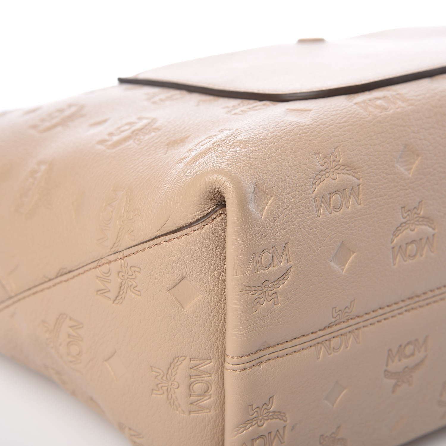 MCM Grained Calfskin Medium Klara Hobo New Beige 11 of 16