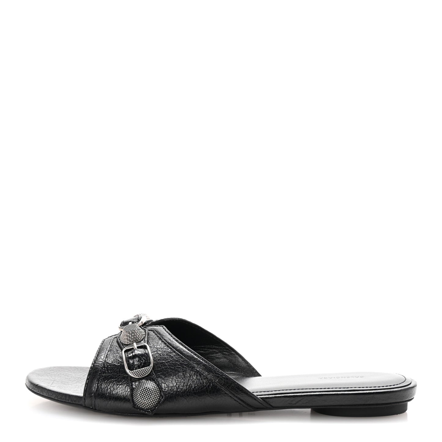 Agneau Arena Cagole Flat Slide Sandals 39 Black