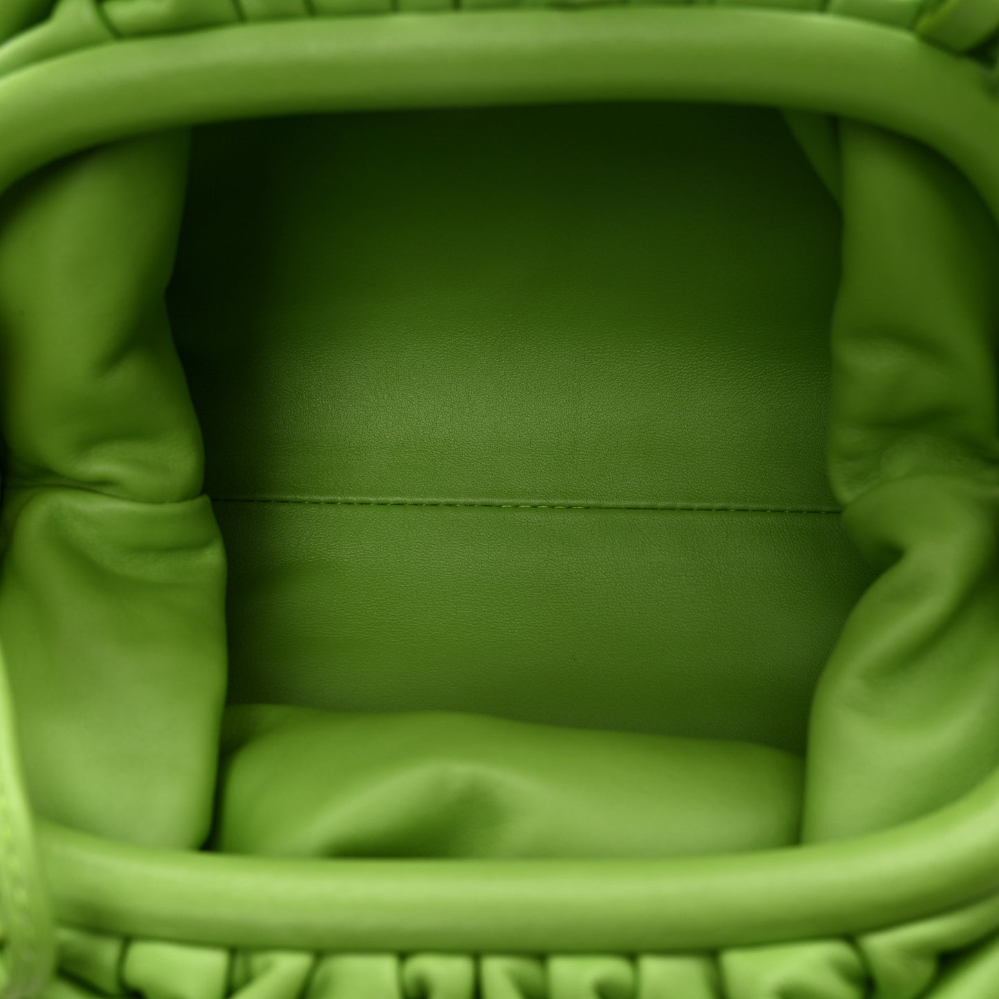 Butter Calfskin The Mini Pouch Acid Green