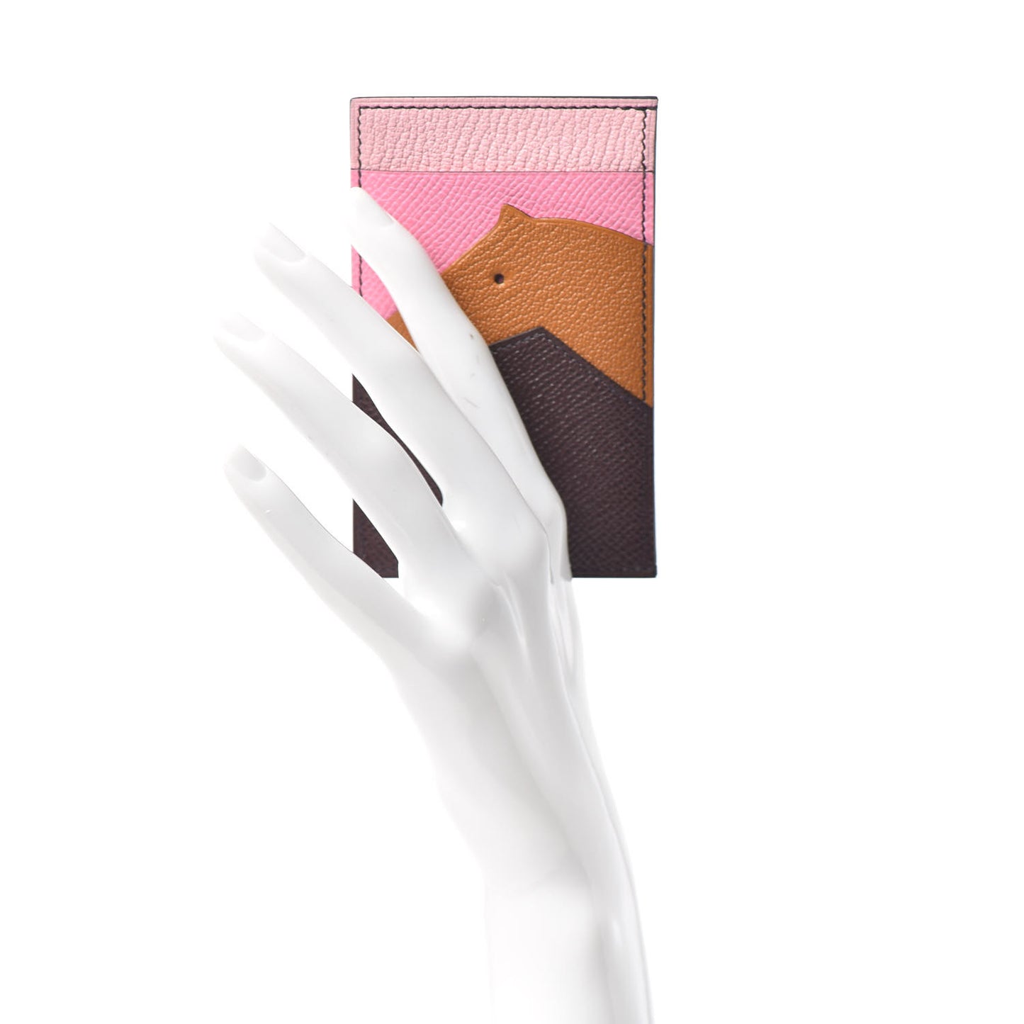Epsom Chevre Mysore Les Petits Chevaux Card Holder Rouge Sellier Caramel Pink Rose Sakura