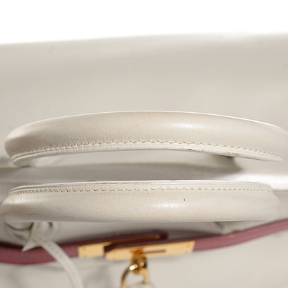 Hermes Swift Bi-Color Birkin 35 Blanc Rouge Vif 14 of 24