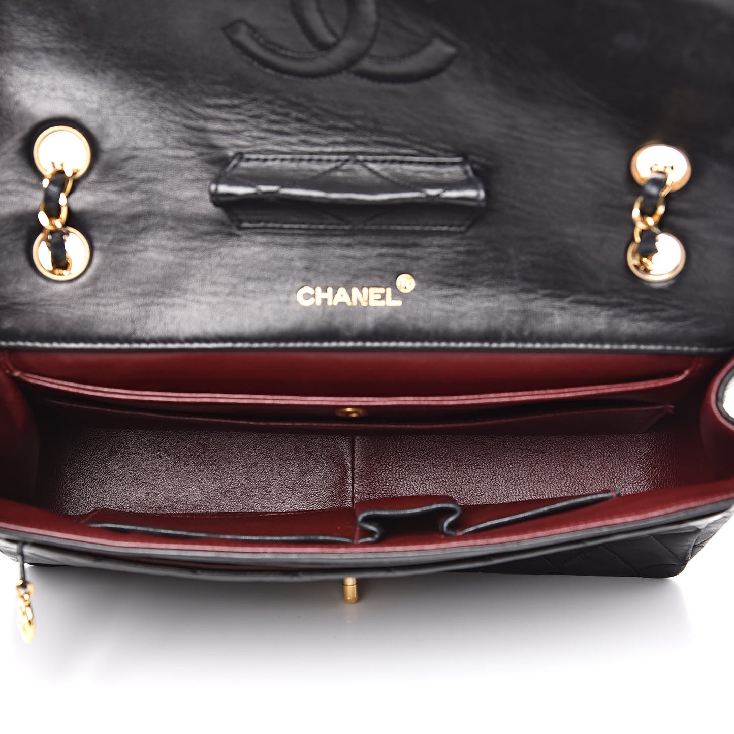 Lambskin Quilted Medium Single Flap Black